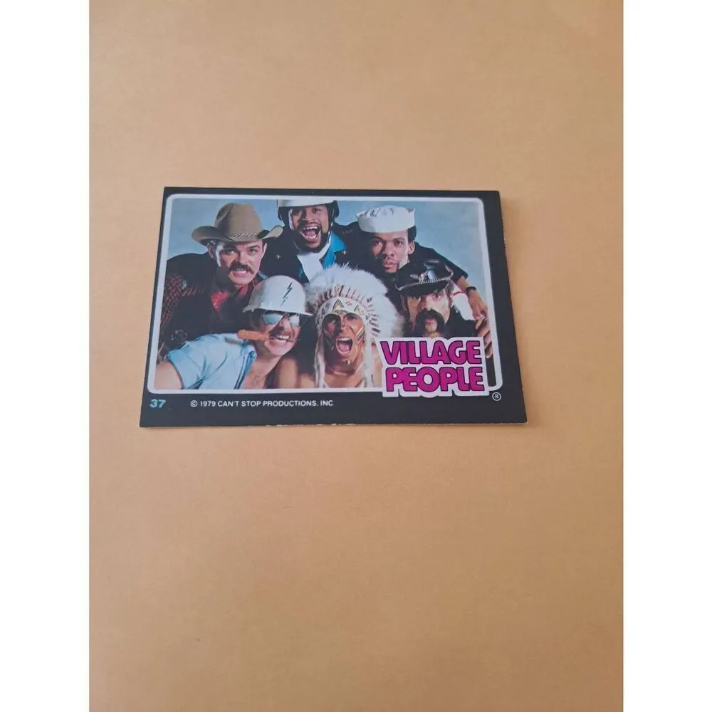 Vintage 1979 Village People Trading Card #37 Disco Era Vintage Music Collectible